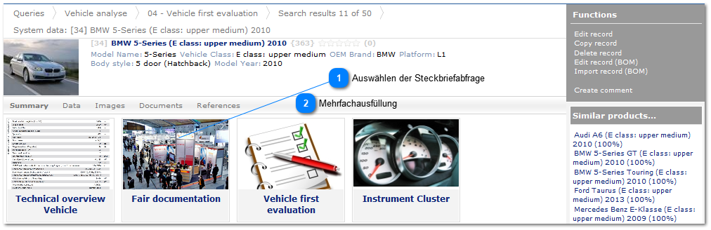 Anzeigen von Steckbriefen