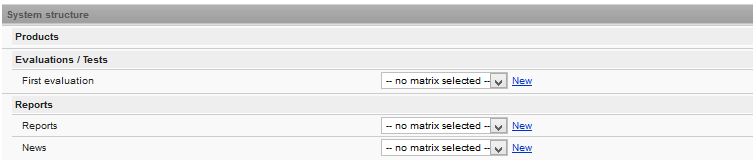 1. Eingabefeld für Matrixeinstellungen