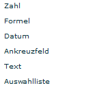 4. Auflistung der Datenfelder