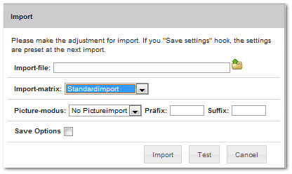 Standardimport
