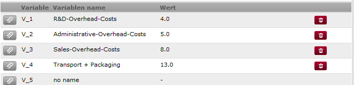 6. Variablenauflistung zu einem Set